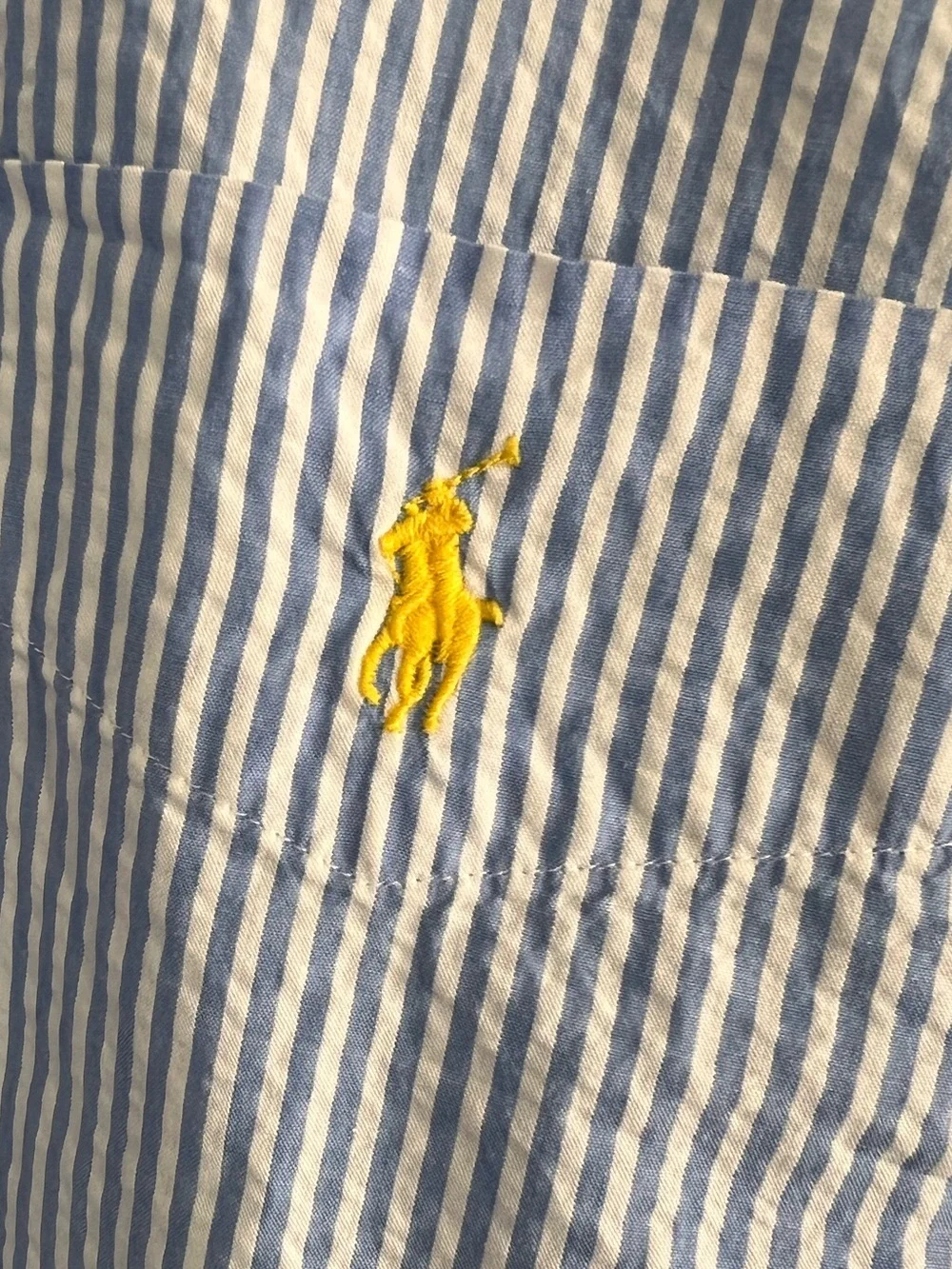 NWT Polo Ralph Lauren Men’s Seersucker Untucked Fit Short Sleeve Button Down 1XB